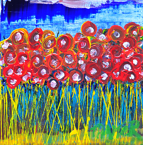 'Liebesakt vor Mohnblumen' von Franco Thamér